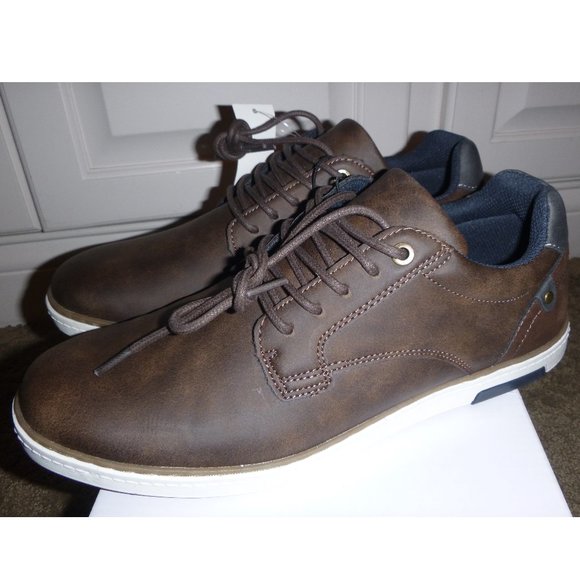 Invito Shoes | Mens Invito Blake Casual Shoes Oxford Size 10 11 12 Dark Brown Faux Leather Nib | Color: Brown | Size: 10 | Lycanslady's Closet